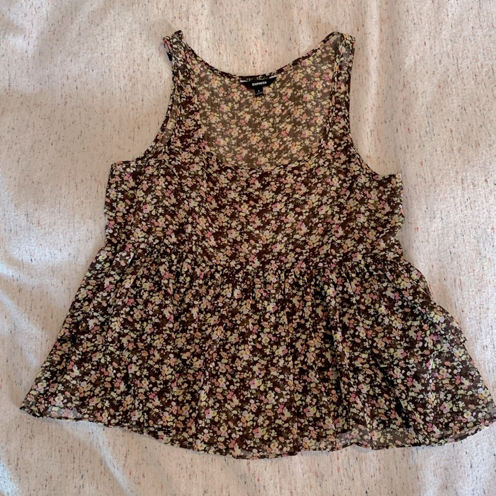 Floral chiffon top